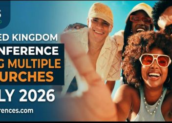 Young people smiling at Global Conference banner for Building Multiple Micro Churches, Lincoln UK, July 2026