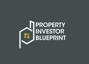 Logo for Property Investor Blueprint featuring a house icon with a window on a dark background