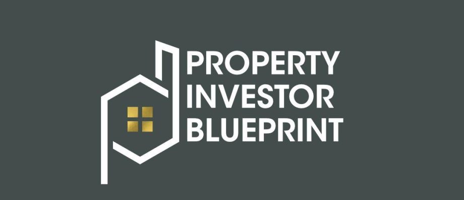 Logo for Property Investor Blueprint featuring a house icon with a window on a dark background