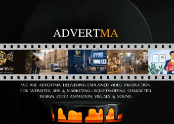 AdvertMa Marketing Agency: explainer video production, scriptwriting, character design, 2D/3D animation, visuals, sound
