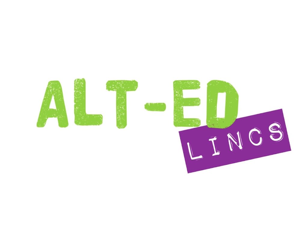 Bold green ALT-ED text with purple LINCS on white background, conveying alternative education concept