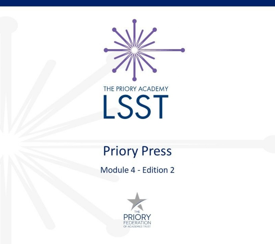 Priory Academy LSST Priory Press Module 4 Edition 2 featuring Priory Federation of Academies Trust logo